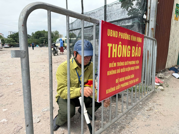 Quận Hoàng Mai hoàn thành đóng cửa bãi xe vi phạm trước thời hạn- Ảnh 3.