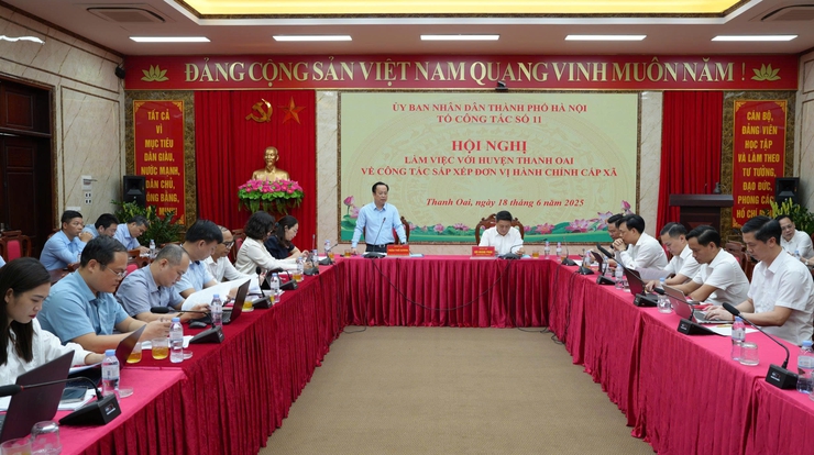 Huyện Thanh Oai chủ động triển khai sắp xếp đơn vị hành chính theo mô hình chính quyền hai cấp- Ảnh 1.