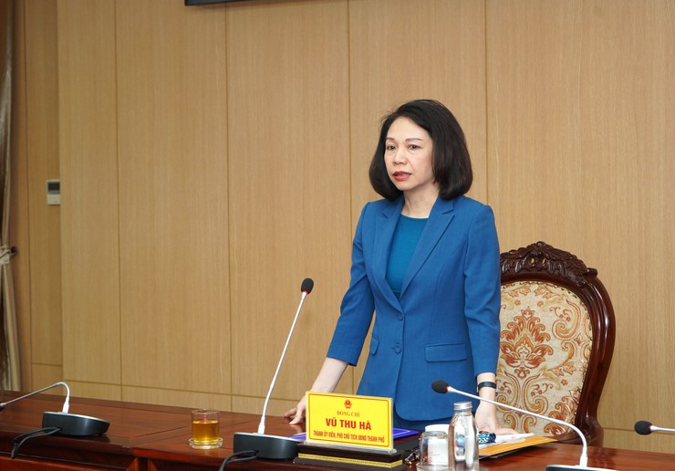 Phó Chủ tịch UBND Thành phố Vũ Thu Hà làm việc với huyện Hoài Đức về công tác sắp xếp đơn vị hành chính cấp xã- Ảnh 6.
