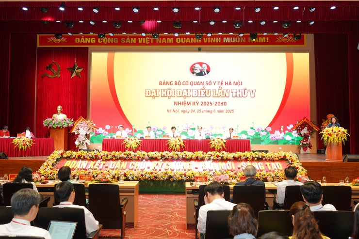 Đại hội Đảng bộ cơ quan Sở Y tế Hà Nội lần thứ V, nhiệm kỳ 2025-2030- Ảnh 8.