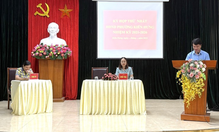 Phường Kiến Hưng (mới) vận hành thử nghiệm các hoạt động sau sắp xếp- Ảnh 1.