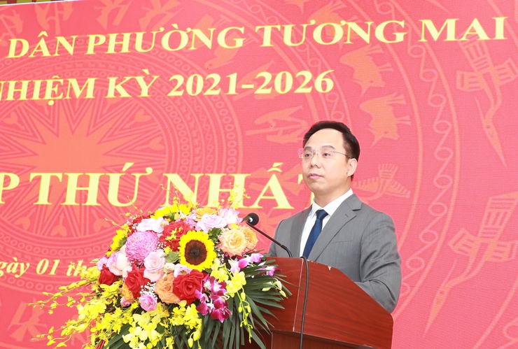 HĐND phường Tương Mai họp phiên thứ nhất- Ảnh 4.