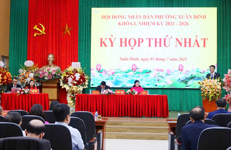 Phó Chủ tịch HĐND Thành phố Phạm Quí Tiên dự kỳ họp thứ nhất HĐND phường Xuân Đỉnh lâm thời nhiệm kỳ 2021-2026- Ảnh 1.