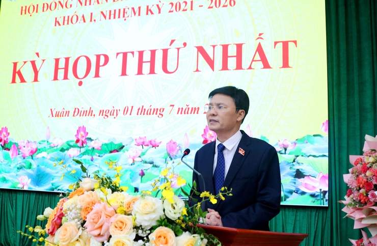 Phó Chủ tịch HĐND Thành phố Phạm Quí Tiên dự kỳ họp thứ nhất HĐND phường Xuân Đỉnh lâm thời nhiệm kỳ 2021-2026- Ảnh 4.