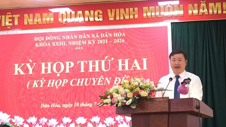 HĐND xã Dân Hòa tổ chức kỳ họp chuyên đề lần thứ hai với nhiều nội dung quan trọng- Ảnh 1.