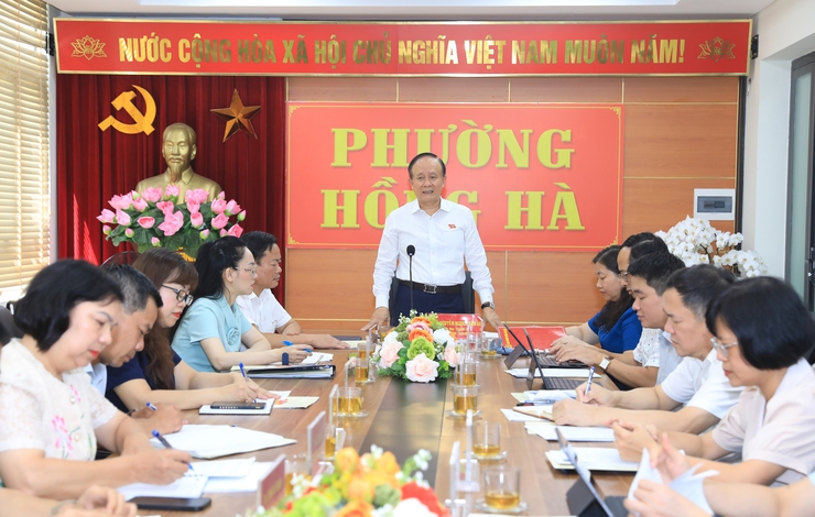 Chủ tịch HĐND Thành phố Nguyễn Ngọc Tuấn làm việc với phường Hoàn Kiếm và Hồng Hà về công tác chuẩn bị Đại hội Đảng- Ảnh 3.
