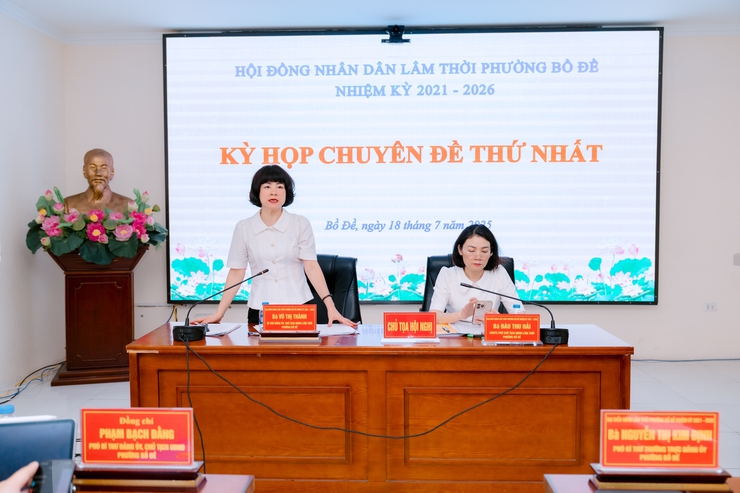 HĐND phường Bồ Đề tổ chức Kỳ họp chuyên đề xác lập nền tảng vận hành chính quyền hai cấp- Ảnh 2.