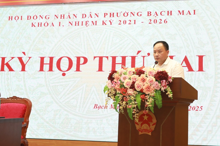 Kỳ họp thứ hai, HĐND phường Bạch Mai: Thông qua nhiều nội dung quan trọng- Ảnh 2.