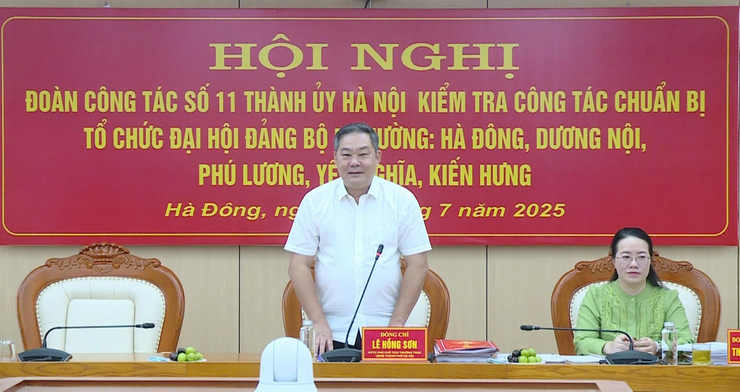 Đoàn công tác Thành ủy Hà Nội kiểm tra công tác chuẩn bị Đại hội 5 phường: Hà Đông, Dương Nội, Phú Lương, Yên Nghĩa, Kiến Hưng- Ảnh 3.
