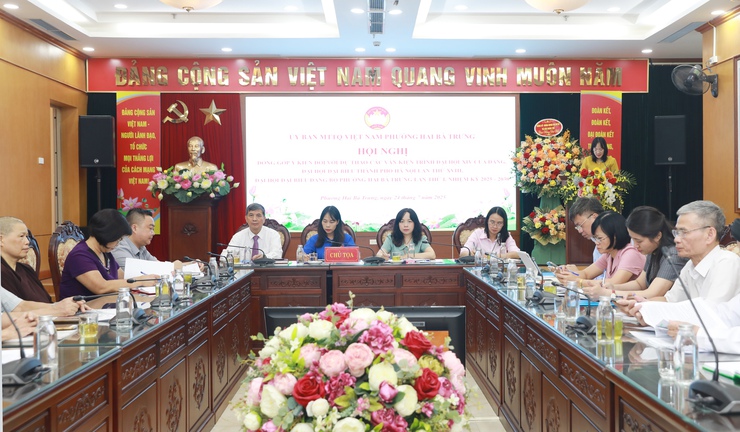 Mặt trận phường Hai Bà Trưng góp ý Dự thảo báo cáo chính trị trình Đại hội đại biểu Đảng bộ phường- Ảnh 1.