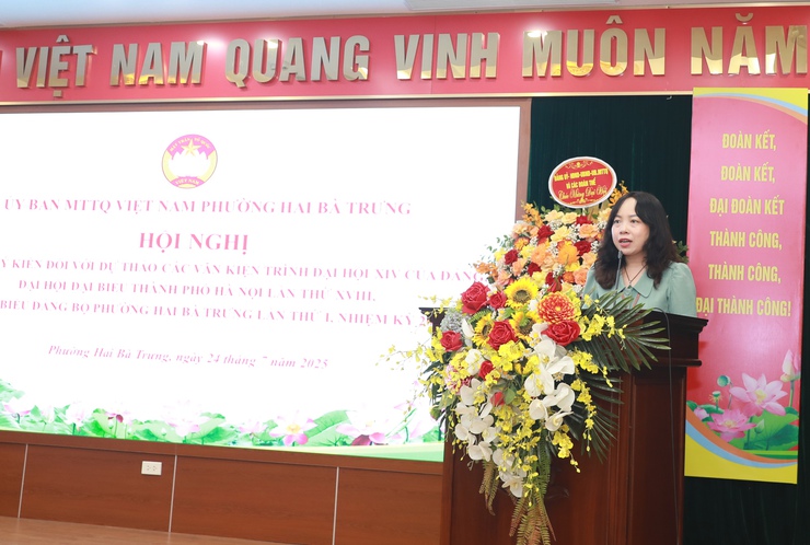 Mặt trận phường Hai Bà Trưng góp ý Dự thảo báo cáo chính trị trình Đại hội đại biểu Đảng bộ phường- Ảnh 8.