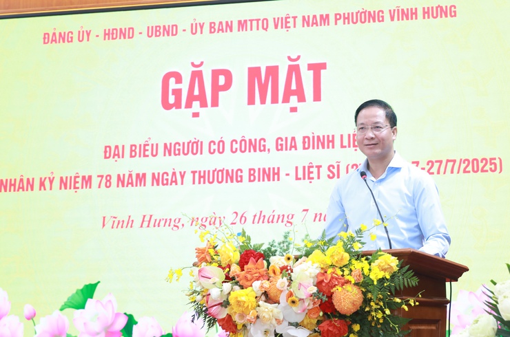 Phường Vĩnh Hưng: Tri ân thế hệ cha anh, thêm trân quý giá trị hòa bình- Ảnh 2.