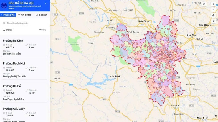 Hà Nội ra mắt bản đồ số địa chỉ 126 xã, phường trên nền tảng iHanoi- Ảnh 1.