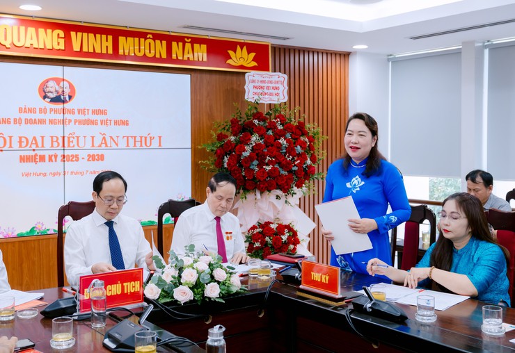 Đại hội đại biểu Đảng bộ Doanh nghiệp phường Việt Hưng lần thứ I thành công tốt đẹp- Ảnh 3.
