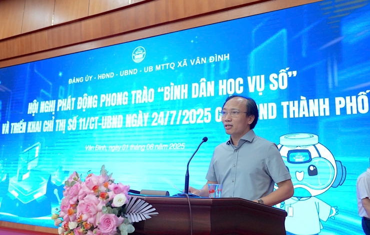 Xã Vân Đình phát động "Bình dân học vụ số", thúc đẩy chuyển đổi số từ cơ sở- Ảnh 3.