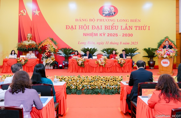 Đại hội Đảng bộ phường Long Biên lần thứ I: Quyết tâm xây dựng đô thị “Xanh - Văn minh - Hiện đại”- Ảnh 5.