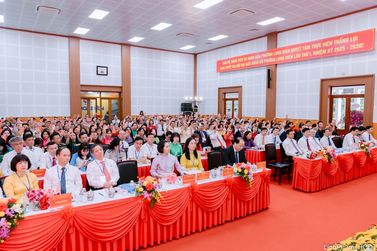 Đại hội Đảng bộ phường Long Biên lần thứ I: Quyết tâm xây dựng đô thị “Xanh - Văn minh - Hiện đại”- Ảnh 6.