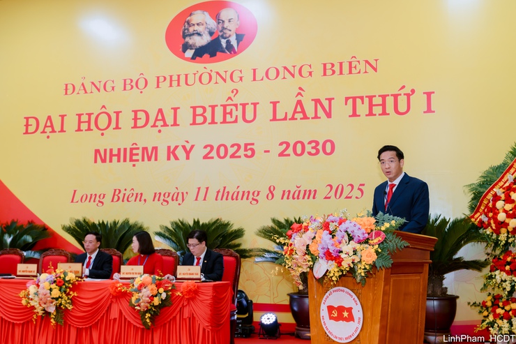 Đại hội Đảng bộ phường Long Biên lần thứ I: Quyết tâm xây dựng đô thị “Xanh - Văn minh - Hiện đại”- Ảnh 12.