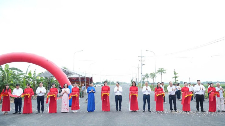 Phượng Dực gắn biển công trình chào mừng Đại hội Đảng bộ xã lần thứ I- Ảnh 1.