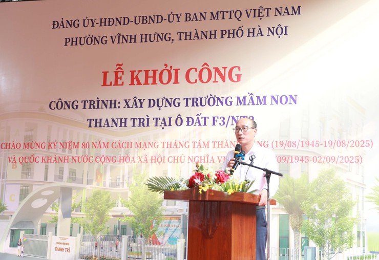 Phường Vĩnh Hưng khởi công dự án trường học đầu tiên- Ảnh 4.
