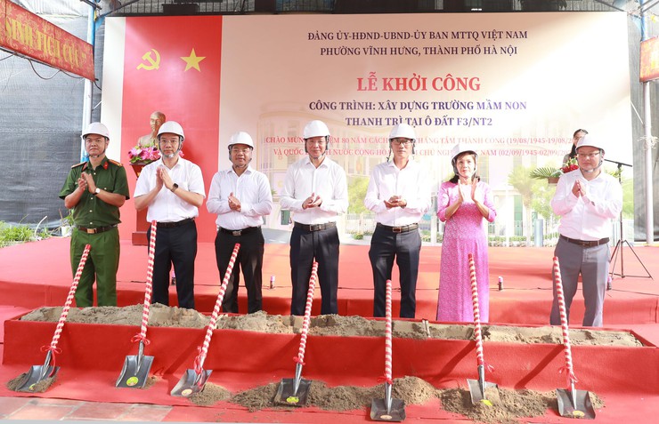 Phường Vĩnh Hưng khởi công dự án trường học đầu tiên- Ảnh 5.