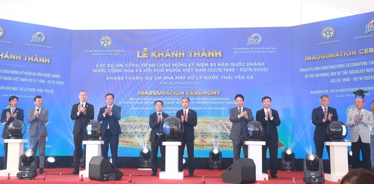 Phó Chủ tịch UBND Thành phố Nguyễn Trọng Đông dự khánh thành Nhà máy xử lý nước thải Yên Xá- Ảnh 3.