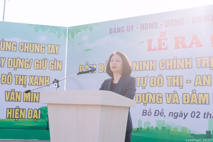 Phó Chủ tịch UBND Thành phố Vũ Thu Hà mong muốn phường Bồ Đề trở thành điểm sáng về bảo vệ môi trường- Ảnh 4.