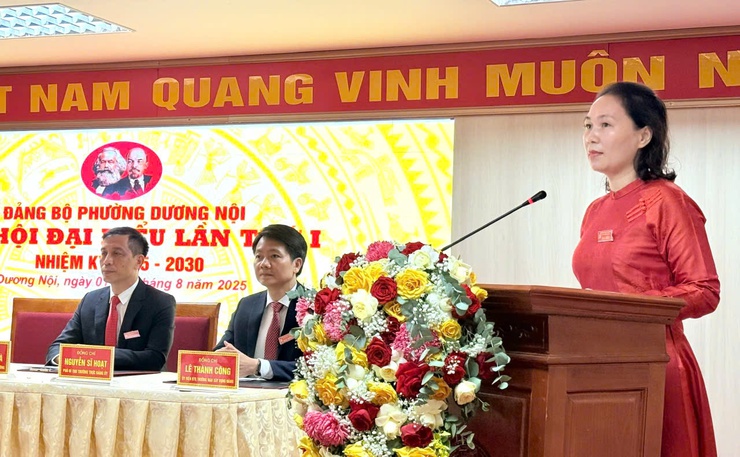Đại hội Đảng bộ phường Dương Nội lần thứ I thành công tốt đẹp- Ảnh 2.