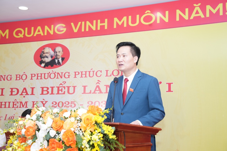 168 đại biểu dự Đại hội Đảng bộ phường Phúc Lợi lần thứ I- Ảnh 2.