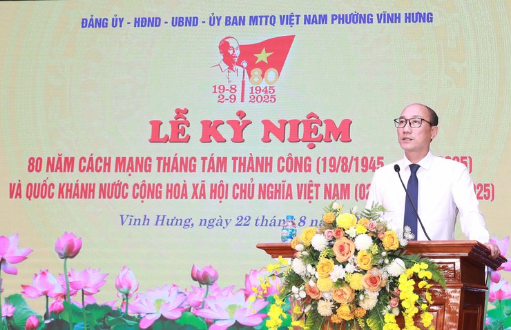 Chung sức, đồng lòng xây dựng phường Vĩnh Hưng giàu đẹp, văn minh, hiện đại- Ảnh 2.