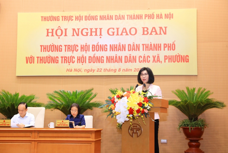 Thường trực HĐND Thành phố giao ban với Thường trực HĐND các xã, phường- Ảnh 2.
