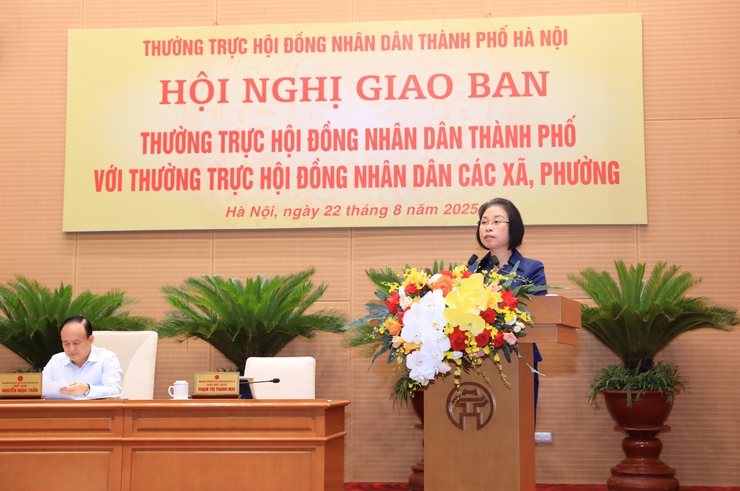 Thường trực HĐND Thành phố giao ban với Thường trực HĐND các xã, phường- Ảnh 3.