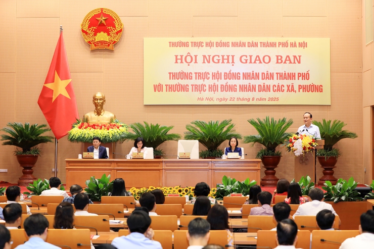 Thường trực HĐND Thành phố giao ban với Thường trực HĐND các xã, phường- Ảnh 1.