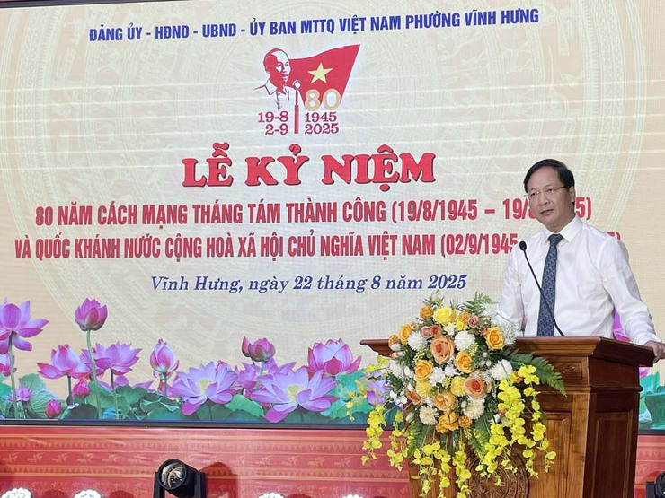 Chung sức, đồng lòng xây dựng phường Vĩnh Hưng giàu đẹp, văn minh, hiện đại- Ảnh 3.