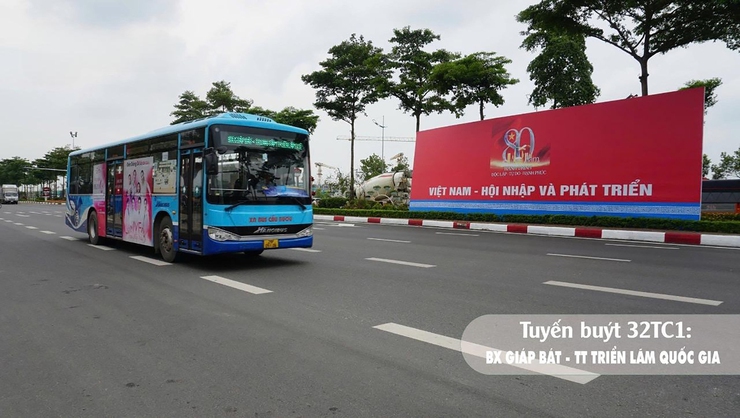 Transerco vận hành tạm thời 11 tuyến buýt đến Trung tâm Triển lãm Việt Nam trong dịp Quốc khánh- Ảnh 1.