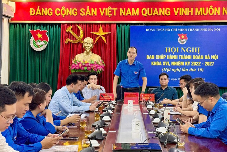 Đồng chí Nguyễn Tiến Hưng được tín nhiệm bầu làm Bí thư Thành đoàn Hà Nội- Ảnh 2.
