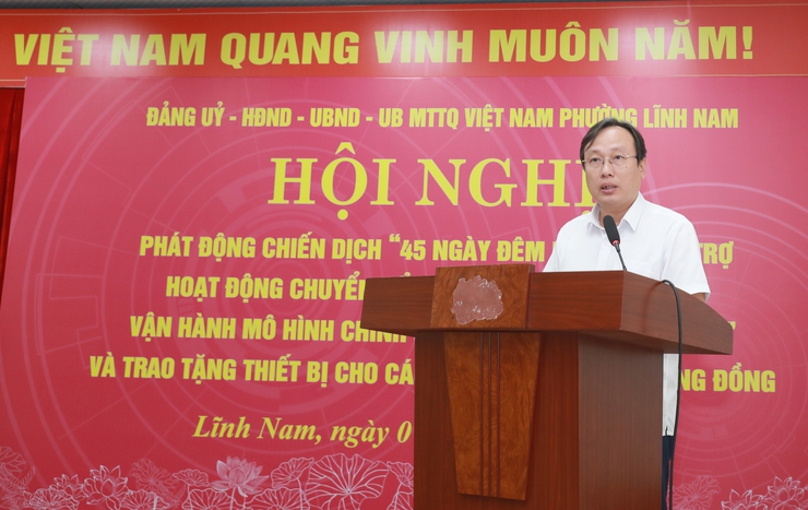Phường Lĩnh Nam: Trao tặng 10 bộ máy tính hỗ trợ Tổ dân phố phục vụ chuyển đổi số- Ảnh 5.