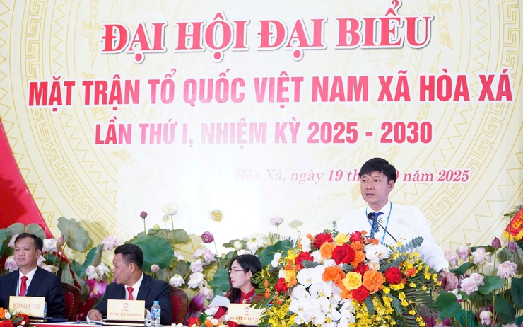 Đại hội đại biểu MTTQ xã Hòa Xá: Đoàn kết, đổi mới vì mục tiêu phát triển bền vững- Ảnh 4.
