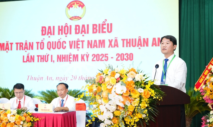 Đại hội đại biểu Ủy ban MTTQ xã Thuận An nhiệm kỳ 2025-2030: Khẳng định vai trò nòng cốt của khối đại đoàn kết toàn dân- Ảnh 6.