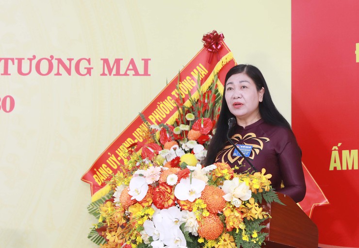 Chủ tịch Ủy ban MTTQ Việt Nam Thành phố dự Đại hội đại biểu MTTQ Việt Nam phường Tương Mai- Ảnh 5.