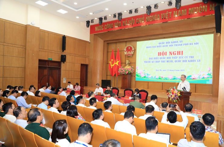 Tổng Bí thư Tô Lâm tiếp xúc cử tri trước kỳ họp thứ mười, Quốc hội khóa XV- Ảnh 2.
