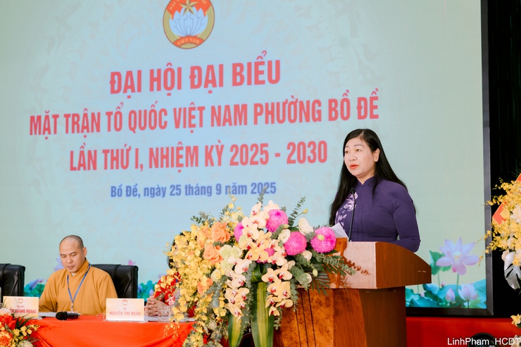 Đại hội MTTQ Việt Nam phường Bồ Đề: Phát huy sức mạnh khối đại đoàn kết toàn dân tộc- Ảnh 6.
