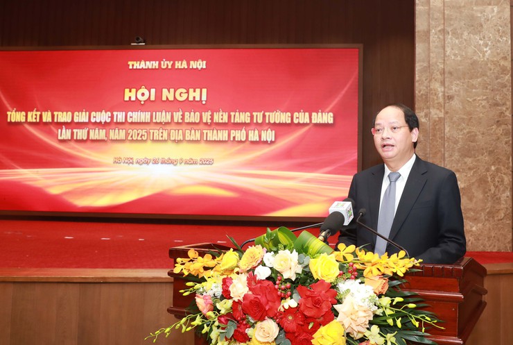 Trao giải Cuộc thi chính luận bảo vệ nền tảng tư tưởng của Đảng lần thứ Năm- Ảnh 2.