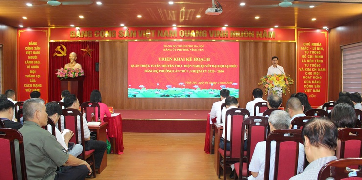 Phường Vĩnh Tuy tổng kết công tác tổ chức, phục vụ Đại hội- Ảnh 1.