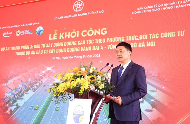 Khởi công dự án thành phần 3 cao tốc Vành đai 4 - Vùng Thủ đô Hà Nội- Ảnh 2.
