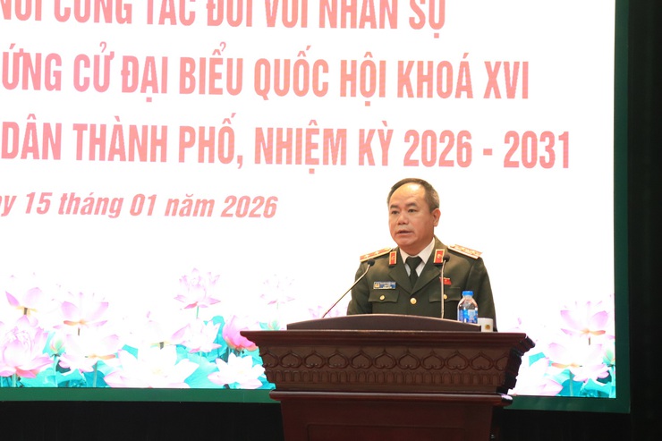 Công an Thành phố lấy ý kiến cử tri nơi công tác đối với nhân sự dự kiến ứng cử ĐBQH khóa XVI- Ảnh 3.