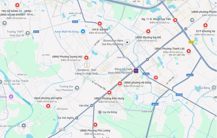 Phường Dương Nội công khai danh sách các điểm dịch vụ công số trên Google Maps, hỗ trợ người dân giải quyết thủ tục hành chính phi địa giới- Ảnh 2.