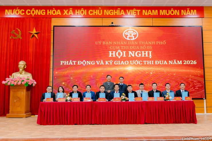 Cụm thi đua số 5 thành phố Hà Nội ký giao ước thi đua năm 2026- Ảnh 5.