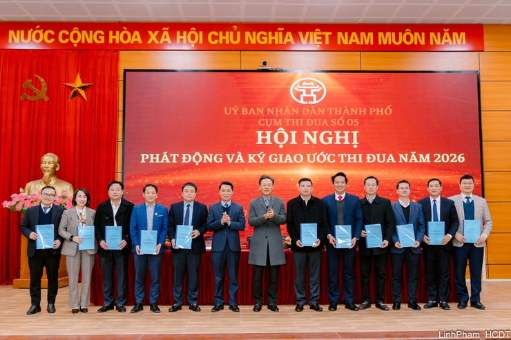 Cụm thi đua số 5 thành phố Hà Nội ký giao ước thi đua năm 2026- Ảnh 1.