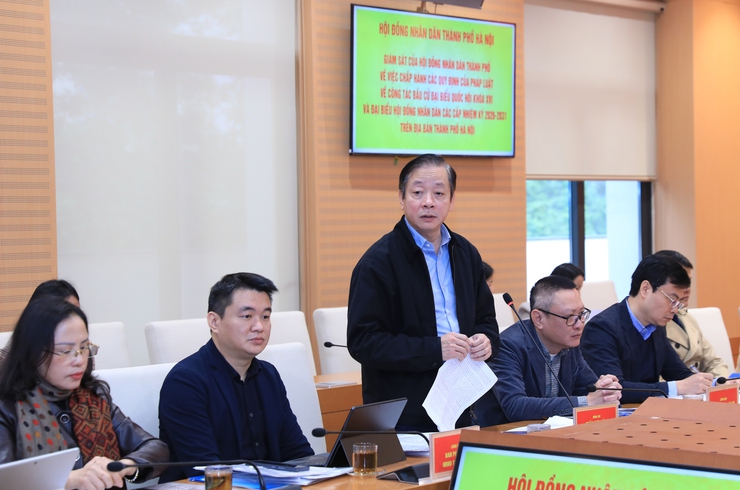 HĐND Thành phố giám sát công tác chuẩn bị bầu cử đại biểu Quốc hội và HĐND các cấp tại một số xã- Ảnh 10.